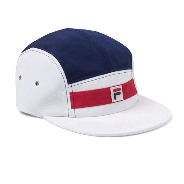 Boné Fila Branco/Azul Marinho - Fila Wenyall 5 Panel Outlet Portugal,OHME-67932